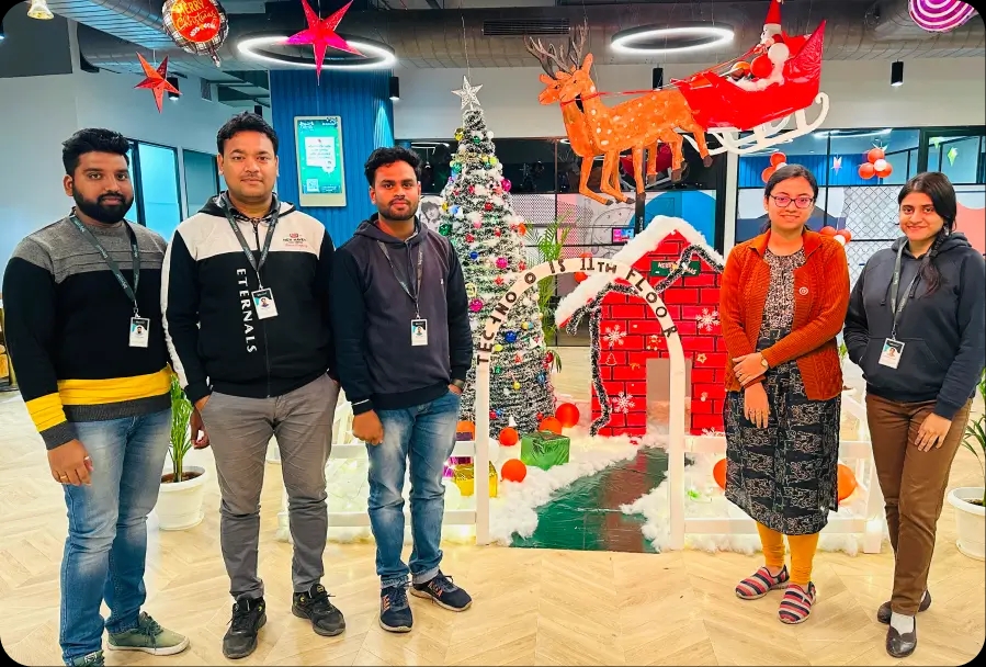Christmas Celebration at Office 2024 with team members