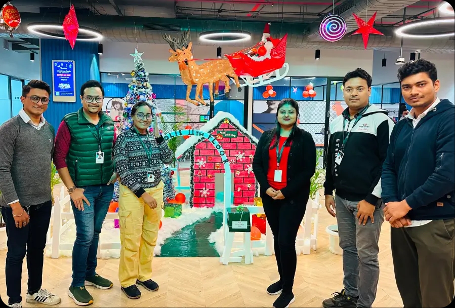 Christmas Celebration at Office 2024 with team members