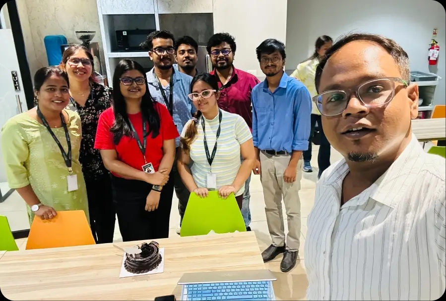 Birthday Celebration at Office with team members